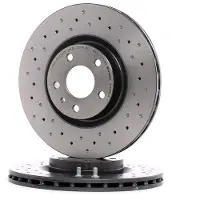 Brembo Bremsscheibe 09.4939.2X, vorne, gelocht, belüftet, perforiert, 1 Stück