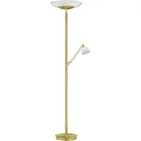 HELL LED-Stehleuchte Findus, 2-flammig, messing