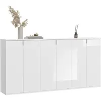 Ebuy24 .home Garderobenkombination Projekt X weiß Nachbildung 183x99x34 cm