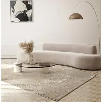 The Carpet Teppich "Mila" rechteckig 8 mm Höhe moderner Wohnzimmer Teppich elegant glänzender Flor