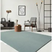The Carpet Teppich "kuschelig & Super Soft, Anti-Rutsch Unterseite", blau, B:140cm H:16mm L:200cm, Polyester, Teppiche, Teppich, Waschbar bis 30 Grad, Felloptik, Wohnzimmer Teppich, Kundenliebling