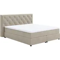 Cotta Boxspringbett "Castle", lila (pearl), B:164cm L:220cm, 100% Polyester (PES), Komplettbetten, Boxspringbett, mit Strasssteinen im Kopfteil, inkl. Topper