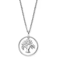 Engelsrufer Kette mit Anhänger "Lebensbaum", silber (silberfarben), Halsketten, Damen, Silber 925 (Sterlingsilber), L: 50 B: 1,33mm, Kette mit Anhänger, Made in Germany, B:1,33mm