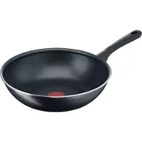 Tefal Wok "Day by Day" Aluminium Antihaftversiegelung, Thermo-Spot Temperaturanzeiger, 28 cm