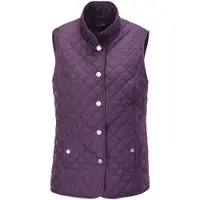 Goldner Kurzweste "Kurzgröße Sportive Steppweste", Damen, Gr. 23, lila (dunkle pflaume), Obermaterial: 100% Polyester PES., Westen Kurzweste, Druckknöpfe mit hochwertiger -Gravur