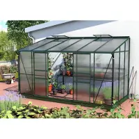Vitavia Vitavia, Anlehn-Gewächshaus "Ida 7800", smaragd grün, 7,8 m², 4 mm HKP