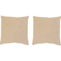 Home wohnideen Dekokissen "ELMER 2ER PACK MIT FÜLLUNG" Gr. 1, beige (natur, unifarben), B:40cm L:40cm, Polyester, Dekokissen_Sitzkissen_Kissenhüllen, Dekokissen