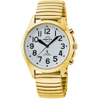 Master Time MTLA-10943-12Z Sprechende Damen-Funkuhr Goldfarben mit Zugband