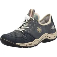 Rieker Damen Halbschuhe L0538-14 blau Gr. 37