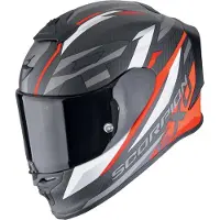 Scorpion EXO R1 Evo Carbon Air Runner Helm, schwarz matt/rot/weiß, L (59/60)