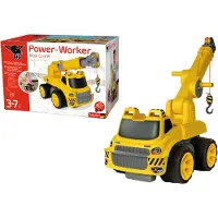 BIG Spielzeug-Kran "Power-Worker Maxi-Kran", gelb, Spielzeugfahrzeuge, KinderB:30cm H:33cm T:47cm, Kunststoff, Spielzeug-Kran, Aufsitz-Kran, Made in Germany, B:30cm H:33cm T:47cm