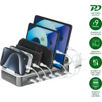 4smarts 541277, Freistehend, ABS, Polycarbonat, Grau, Kontakt, Tisch, 1,5 m