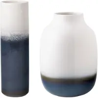 Villeroy & Boch like. by "Vasen Lave Home 22 cm + 25 cm 2er Set weiß-blau"
