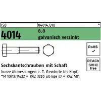 Reyher DIN 931 / ISO 4014 - Stahl 8.8 verzinkt - M 5x90 - Sechskantschrauben Teilgewinde