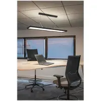 SLV Pendelleuchte WORKLIGHT / Wohnzimmer-Lampe, Innen-Beleuchtung, Hänge-Leuchte Esszimmer, LED, Decken-Leuchte / 4000K 57W 5000lm schwarz dimmbar