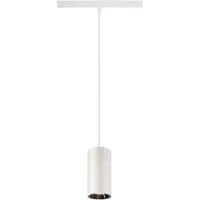 SLV 48V LED Schienensystem Pendelleuchte Numinos S in Weiß und Chrom 16W 1050lm 3000K 20°