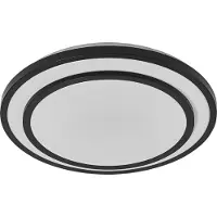 Ledvance ORBIS BERLIN LED-Deckenleuchte 390mm, schwarz, 24W, 2700lm, warmweiße Lichtfarbe, sehr homogene Lichtverteilung, lange Lebensdauer, fest verbautes LED-Modul, rund, IP20 Schutzklasse, 3000K