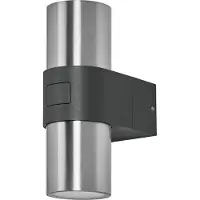 Ledvance SMART+Rotary Updown, Wandbeleuchtung für den Außenbereich, Grau, Aluminium, Edelstahl, IP44, Garten, Terrasse, I