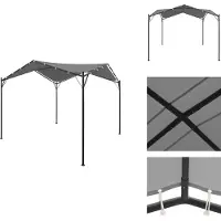 vidaXL Gartenpavillon Anthrazit 4x4 m - Pavillons & Partyzelte