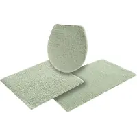 Otto Home Badematte "Vanessa, Badvorleger, Badezimmer Teppich" Gr. 12, grün (seegrün), H:10mm, Polyester, Badematten, Badematte, Badteppich, weiche Haptik, unifarben