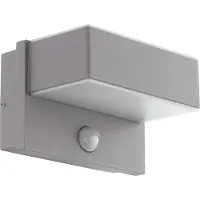 Eglo AZZINANO, Wandbeleuchtung für den Außenbereich, Silber, Kunststoff, IP44, I, Weiß