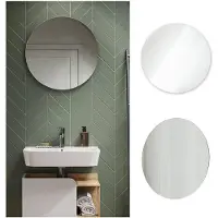 Vicco Badezimmerspiegel Karen Weiß 60 x 60 cm Rund, Model 40737