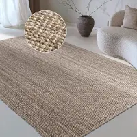 Otto Home Teppich "Avot Juteteppich", braun (graubraun), B:190cm H:10mm L:280cm, Jute, Teppiche, Teppich, 100% Jutefaser, Läufer, Esszimmer, Wohnzimmer, Skandi