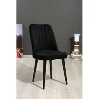 Skye Decor , Vega - Black, Stuhlset (4 Stück), Schwarz, 100 % MDF, 46 x 45 x 92 cm