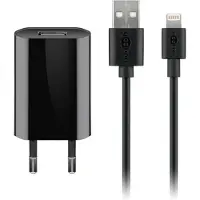 Goobay Lightning Ladeset (5 W), Netzteil mit Ligtning kabel, 1 m, weiß, Drinnen, AC, 5 V, 1 m, Weiß
