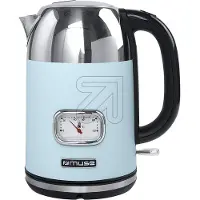 Muse Retro Wasserkocher 1,7 L mit Temperaturanzeige, Filter, Pastellblau