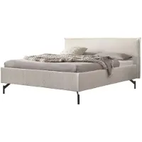 Hasena Polsterbett Marla Füße anthracit Bouclestoff ivory 180x200