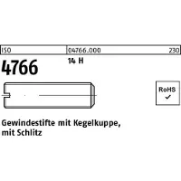 Reyher DIN 551 / ISO 4766 - Stahl blank - M 4x40 - Gewindestifte mit Schlitz und Kegelkuppe