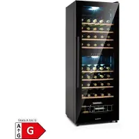 Klarstein Barossa 54 Duo Weinkühlschrank 2 Zonen 148 Ltr 54 Fl Touch-Display Schwarz