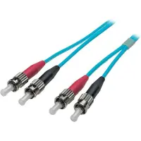Efbe-Schott O7013.20 Duplex Jumper ST-ST 50/125μ, OM3, LSZH, aqua, 3.0mm, 20m O701320