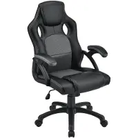 Juskys Racing Schreibtischstuhl Montreal (grau) - Gaming Stuhl ergonomisch, höhenverstellbar & gepolstert, bis 120 kg - Bürostuhl Drehstuhl