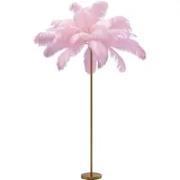 Kare Feather Palm Stehleuchte mit Federn, pink