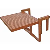 Garden Pleasure Balkonhängetisch "Manila", braun, B:60cm H:44cm T:65cm, Tische, Balkonhängetisch, Eukalyptusholz, klappbar, 65x60 cm