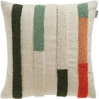Set One By Musterring Dekokissen "Rythm", bunt (multi, gestreift), B:45cm L:45cm, Polyester, Dekokissen_Sitzkissen_Kissenhüllen, Dekokissen, mit aufgestickten 3D-Streifen