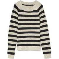 Vero Moda "VMDOFFY LS O-NECK BLOUSE GA NOOS" Materialmix, regular fit