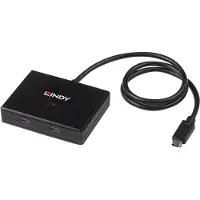 Lindy 43329, USB 3.2 Gen 1 (3.1 Gen 1) Type-C, USB 3.2 Gen 1 (3.1 Gen 1) Type-C, 5000 Mbit/s, Schwarz, 0,6 m, 85 mm