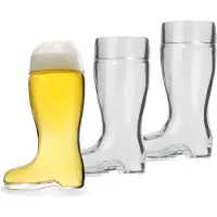 Stölzle Bierglas STÖLZLE "Biergläser Stiefel 250 ml 3er Set transparent", bunt (transparent), Glas, Trinkgefäße, Bierglas