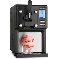 Klarstein Sweet Sundae - Eiscrememaschine, 1,5 Liter, mitselbstkühlendem Kompressor, 200 Watt, Ausgabesystem, 3 StundenAuto-Kühlhaltefunktion, Reinigungsautomatik, Edelstahl, schwarz