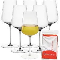 Spiegelau Weißweinglas "Universalgläser + Poliertuch Definition 550 ml 6er Set transparent", bunt (transparent), Glas, Trinkgefäße, Weißweinglas