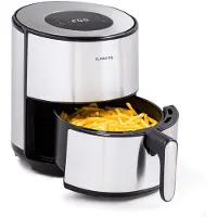 Klarstein Heißluftfriteuse, Air Fryer zum Frittieren, Friteuse mit Touch-Bedienfeld, Timer, Einstellbare Temperatur & 8 Programme, Airfryer zum Luftfritieren, Heißluftfriteuse ohne Öl 1500 W, 4,3L