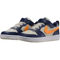 Nike Court Borough Low Recraft Kinder Sneaker Klettverschluss Grau Freizeit