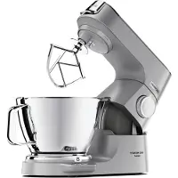 Kenwood Titanium Chef Baker Küchenmaschine Silber KVC85.124SI – mit integrierter Waage, 2 Schüsseln (5 L + 3,5 L), 1200W Motor