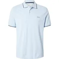 Gant Herren Poloshirt hellblau mit Polokragen, Knopfleiste und Logostick
