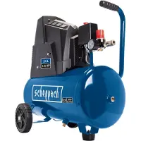 Scheppach Druckluft Kompressor HC30ox | ölfrei & langlebig | 1100W | 24L | 8bar | 200l Luftleistung | inkl. Fahrvorrichtung, Druckminderer & Kupplung