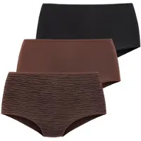 LASCANA Taillenslip "aus hochwertiger Modal-Qualität", Damen, Gr. 36/38, braun (braun, schwarz), Obermaterial: 94% Modal (TENCELTM), 6% Elasthan, unifarben, körpernah, Unterhosen Taillenslip