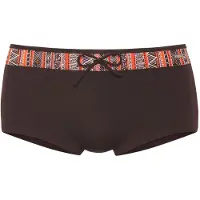 Buffalo Bikini-Hotpants , Damen, Gr. 40, N-Gr, braun (braun bedruckt), Xtra Life LYCRA, unifarben mit Farbeinsatz, Badehosen Bikini-Hotpants, Mit bedrucktem Kontrasteinsatz